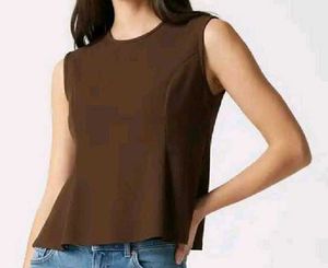 y2k Sleeveless Brown Top