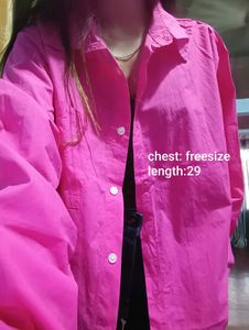 Vibrant Pink Button-Up Shirt