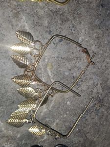 Leaf Dangle Hoop Earrings