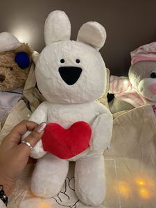Cute Bunny Plush with Heart Free Bag