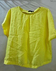 Bright Yellow Casual Top