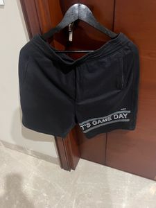Black "It's Game Day" Shorts
