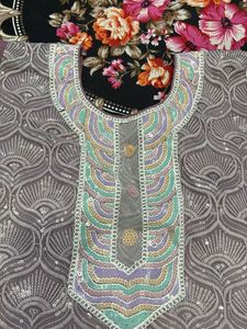 Elegant Sequined Kurta Set with Pants