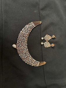 Elegant Diamond Necklace &amp; Earring Set