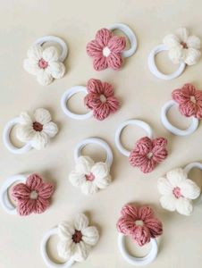 Handmade Flower Hair Ties