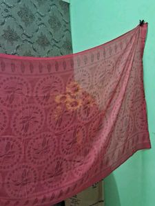 Pretty Pink Printed Scarf