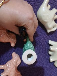 very old Cute Ceramic Animal Figurines Set