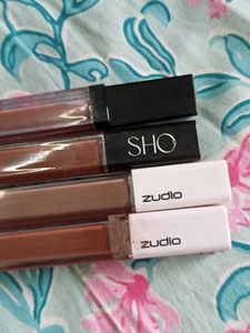set of 4 brown Lip Gloss, zudio &amp; other brands