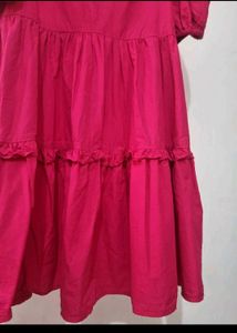 Chic Pink Tiered Mini Dress🌷🍒