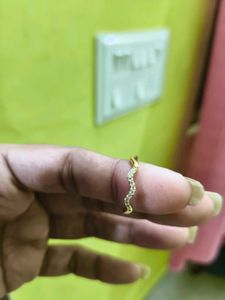 anti tarnish Sparkling Wave Ring