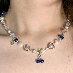 Cute Cherry Beaded Necklace