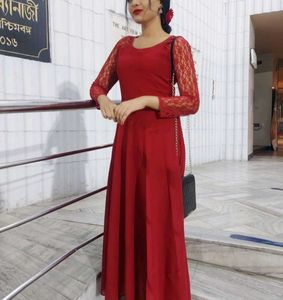 Hello Design Maroon Dress ( S)
