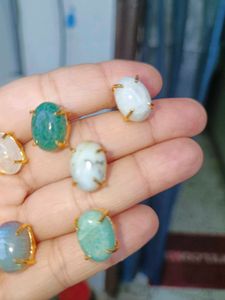 Natural Gemstone Stud Earrings