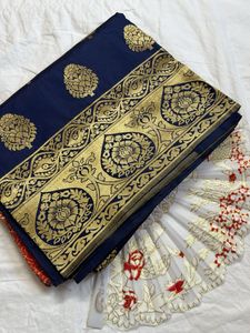 ‼️OFFER ‼️Navy Blue Saree