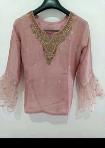 Dusty Rose Embroidered Lehenga Choli Set