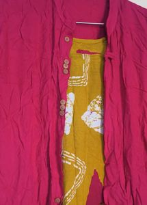 Fancy Yellow Kurta with Jacket 💝