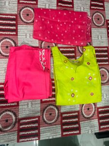 Vibrant Kurta Set with Dupatta