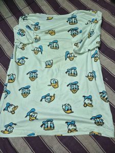 Cute Donald Duck Print T-Shirt