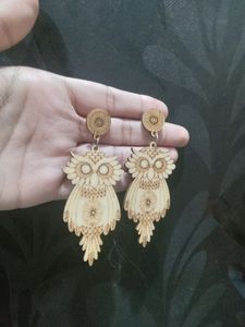 Owl Wooden Earrings