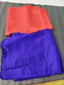 Vibrant Red and Blue Fabric Set
