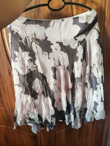 Floral Print Flowy Skirt