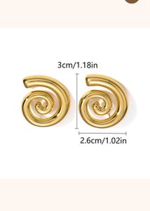 Anti Tarnish Spiral Earring