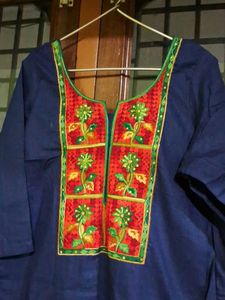 Embroidered Blue Kurta salwar and Dupatta