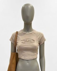 Crop T-Shirt "hold on please"
