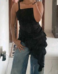 Black Strapless Ruffle🖤 Dress
