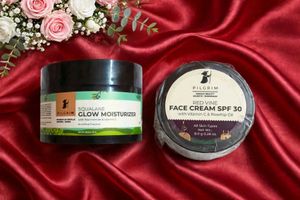 Pilgrim Squalane Glow Moisturizer And Face Cream