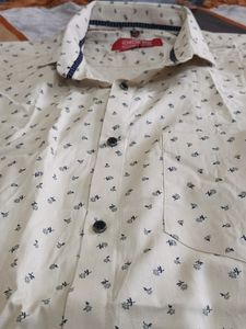 Beige Colour Printed Shirt