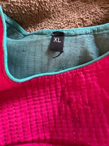 Beautiful Teal &amp; Pink Ethnic Gown- XL