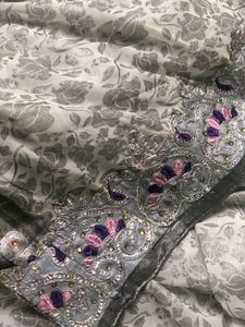 Elegant Embroidered Saree