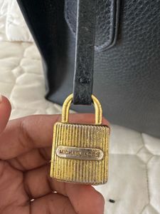 Authentic Michael Kors Black Leather Tote Bag