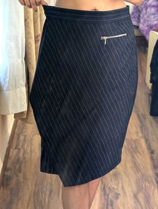 Classic Pinstripe Pencil Skirt