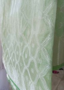 Mint Green Diamond Pattern Sari✨