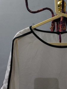 White Tunic with Black Trim