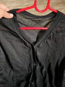Black Cardigan Sweater