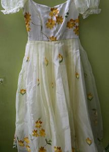 Hand painted floral frock