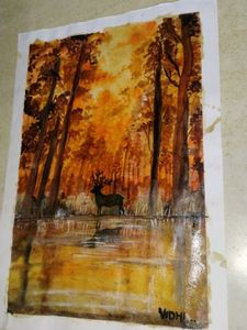 Stunning Forest Deer Painting