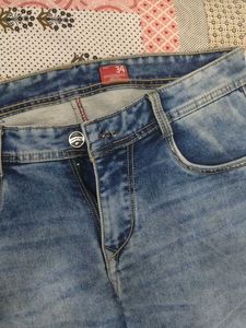 Stylish Blue Acid Wash Jeans
