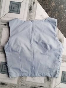 Light Blue Sheath Dress with Pleated Detail