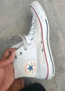 White High-Top Canvas Sneakers