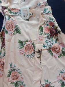 Floral Maxi Dress with Belt