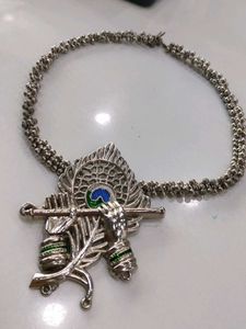 Lord Krishna Flute Pendant Necklace