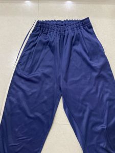 Navy Track Pants with White Stripe