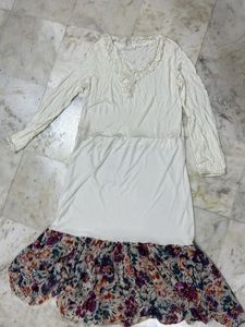 Ladies Simply Beautiful Off White Zara Dress