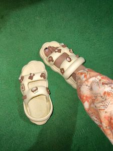 Cute Cream Bear Sandals
