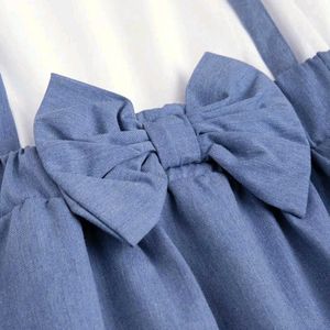 Cute Denim Dress with Bow