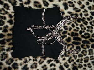 Leopard Trim Cami Top